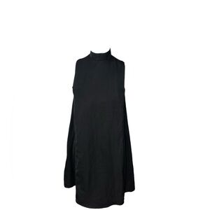 Lucca High Neck Black Flowy Sleveless Tunic Dress